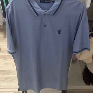 Psycho Bunny Men’s Periwinkle Polo with Navy Trim